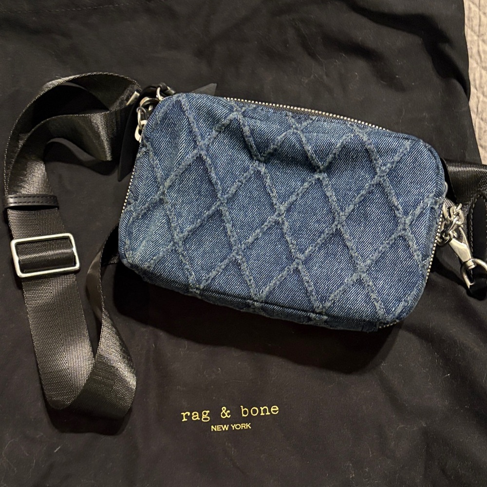 Rag & Bone Blue Quilted Crossbody Bag